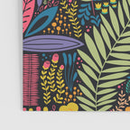 Retro colorful jungle nature plant pattern Poster Gallery Image 3