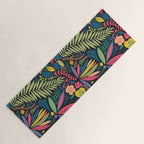 Retro colorful jungle nature plant pattern Yoga Mat Gallery Image 1