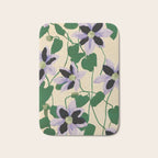 Clematis Botanical Illustration Bath Mat Gallery Image 1