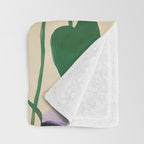 Clematis Botanical Illustration Throw Blanket Gallery Image 3