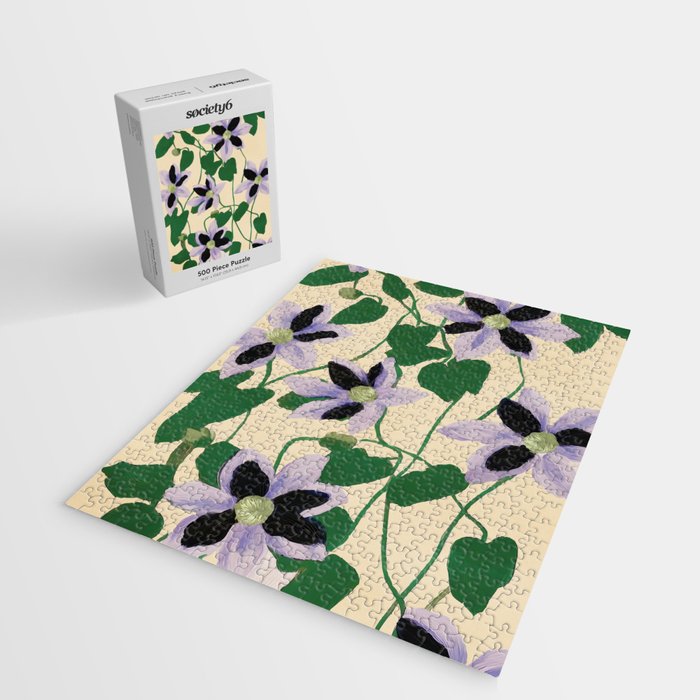 Clematis Botanical Illustration Jigsaw Puzzle Gallery Image 2