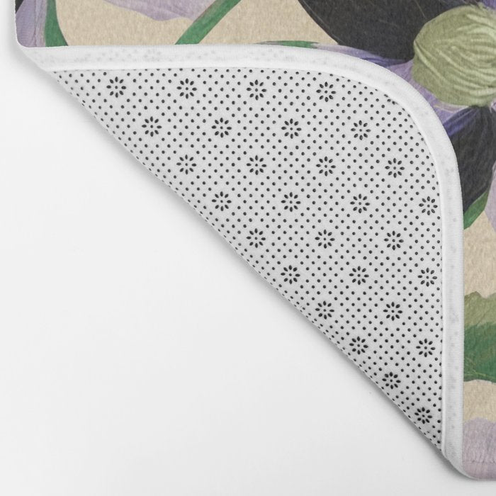 Clematis Botanical Illustration Bath Mat Gallery Image 2