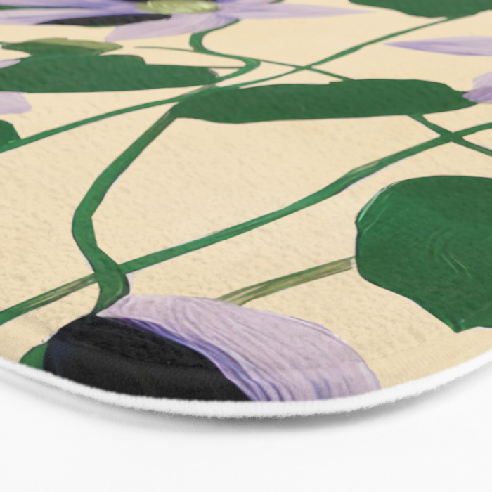 Clematis Botanical Illustration Bath Mat Gallery Image 3