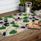Clematis Botanical Illustration Outdoor Rug Gallery Image 2