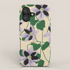 Clematis Botanical Illustration iPhone Case Gallery Image 1