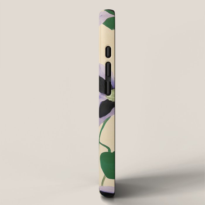 Clematis Botanical Illustration iPhone Case Gallery Image 2