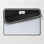 Cozy Vintage Cottage Flowers and Stripes Pattern in Light Blue and White Laptop Sleeve Gallery Image 2
