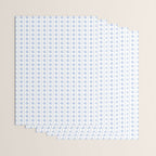 Cozy Vintage Cottage Flowers and Stripes Pattern in Light Blue and White Wrapping Paper Gallery Image 3