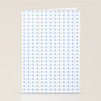 Cozy Vintage Cottage Flowers and Stripes Pattern in Light Blue and White Stationery Card Gallery Image 2