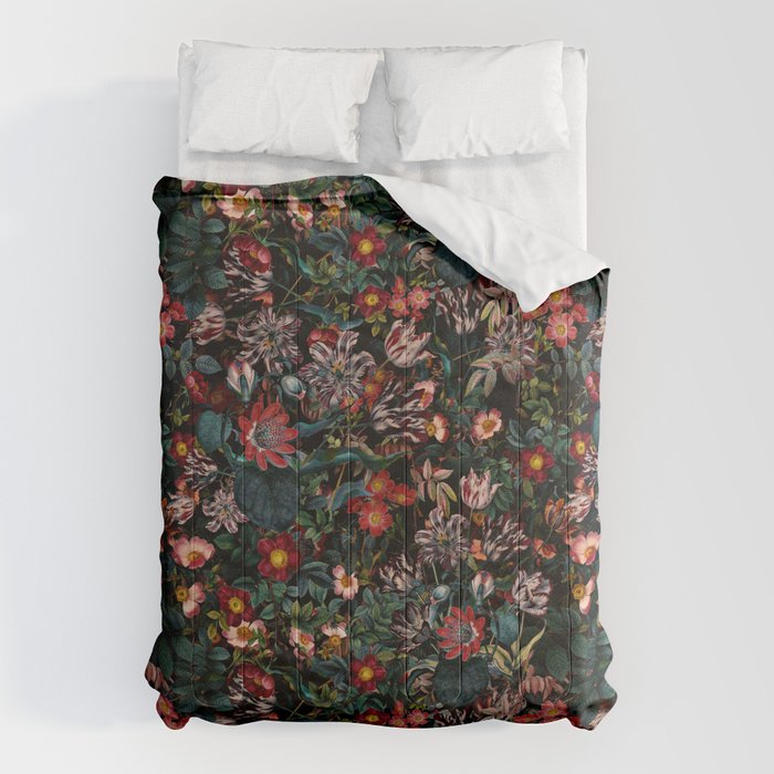 Dark Garden Flowers Comforter Gallery Image 1