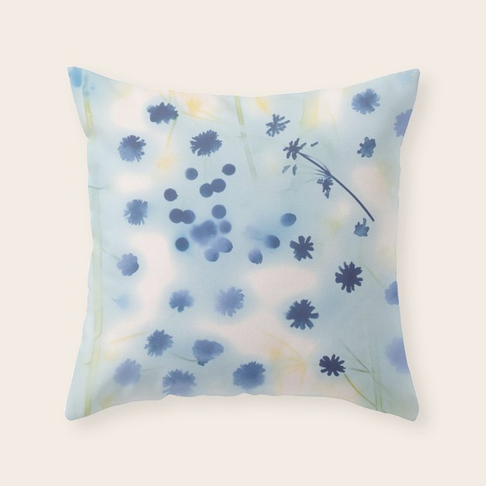 Indigo Lily Drift Throw Pillow Gallery Image 6