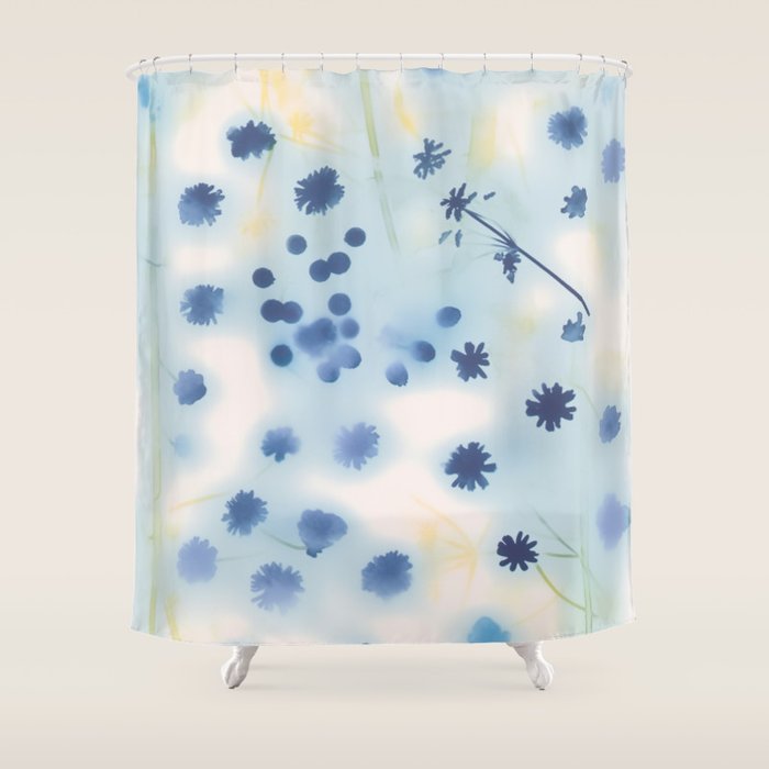 Indigo Lily Drift Shower Curtain Gallery Image 1