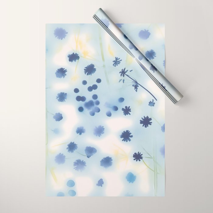 Indigo Lily Drift Wrapping Paper Gallery Image 1