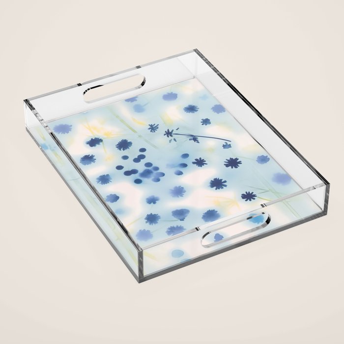 Indigo Lily Drift Acrylic Tray Gallery Image 1