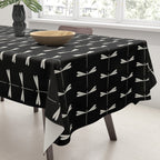 Dragonfly Pattern VII Black Tablecloth Gallery Image 3