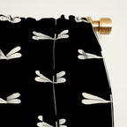 Dragonfly Pattern VII Black Window Curtain Gallery Image 2