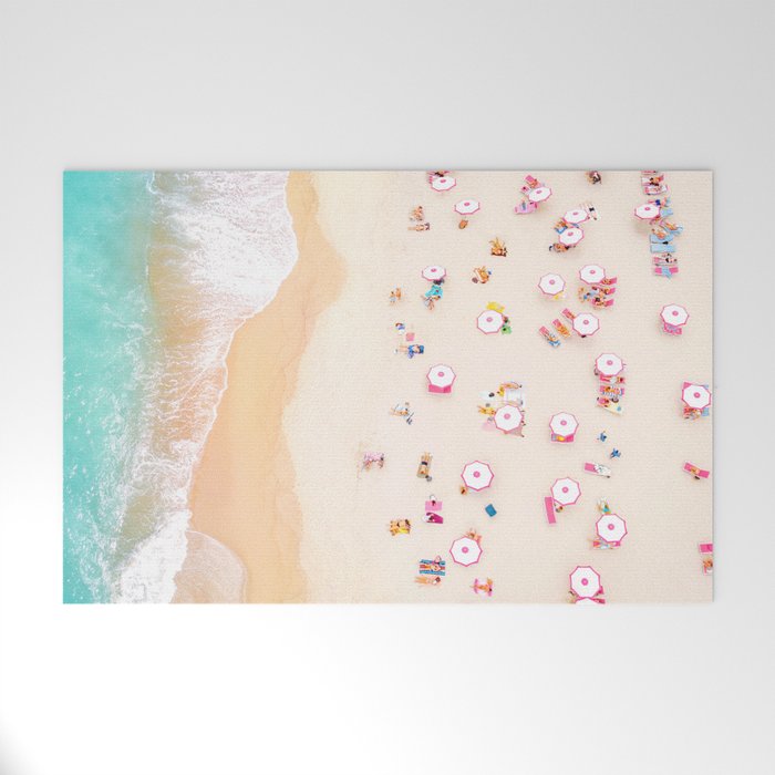 Miami Beach Umbrellas Welcome Mat Gallery Image 1