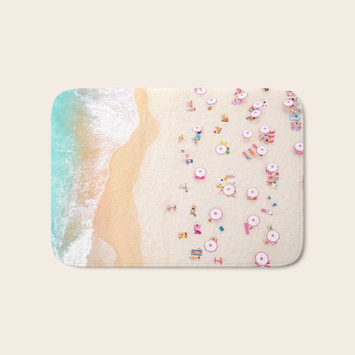Miami Beach Umbrellas Bath Mat Gallery Image 1