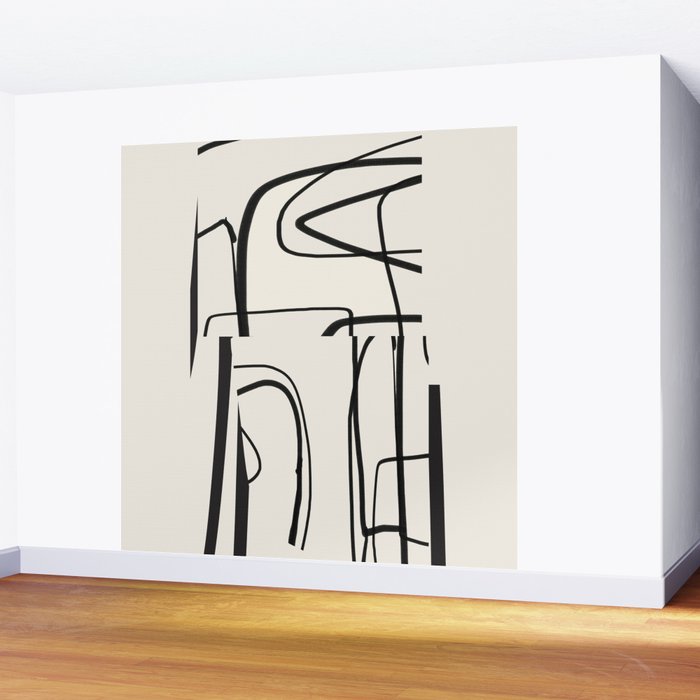 Abstract line art 18 Wall Mural Gallery Image 2