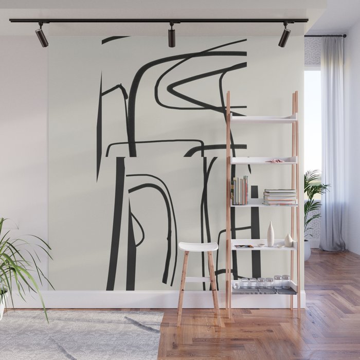 Abstract line art 18 Wall Mural Gallery Image 1