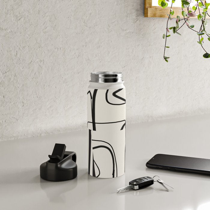 Abstract line art 18 Water Bottle Gallery Image 4