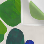 Minimalist Modern Mid Century Colorful Abstract Shapes Phthalo Blue Lime Green Gradient Overlapping Wall Tapestry Gallery Image 3