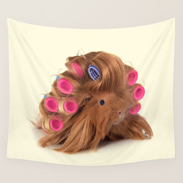 CURLY GUINEA PIG Wall Tapestry Gallery Image 4