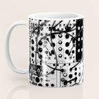 analog synthesizer system - modular black and white Coffee Mug Gallery Image 3