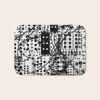 analog synthesizer system - modular black and white Bath Mat Gallery Image 1