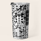 analog synthesizer system - modular black and white Travel Mug Gallery Image 3