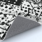 analog synthesizer system - modular black and white Rug Gallery Image 4