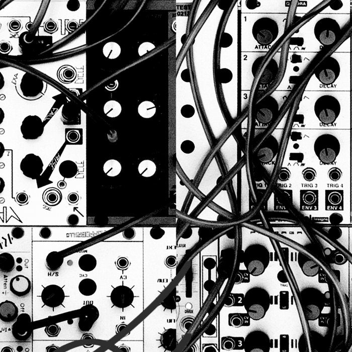 analog synthesizer system - modular black and white Coffee Mug Gallery Image 2