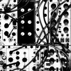 analog synthesizer system - modular black and white Coffee Mug Gallery Image 2