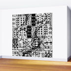 analog synthesizer system - modular black and white Wall Mural Gallery Image 2