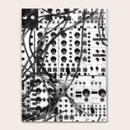 analog synthesizer system - modular black and white Notebook Gallery Image 4