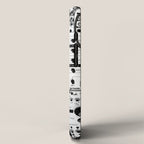 analog synthesizer system - modular black and white iPhone Case Gallery Image 2