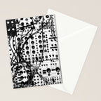 analog synthesizer system - modular black and white Stationery Card Gallery Image 2