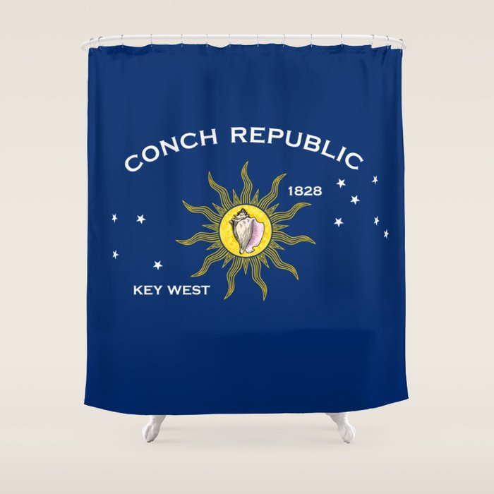 Conch Republic Flag Shower Curtain Gallery Image 1