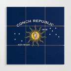 Conch Republic Flag Wood Wall Art Gallery Image 1