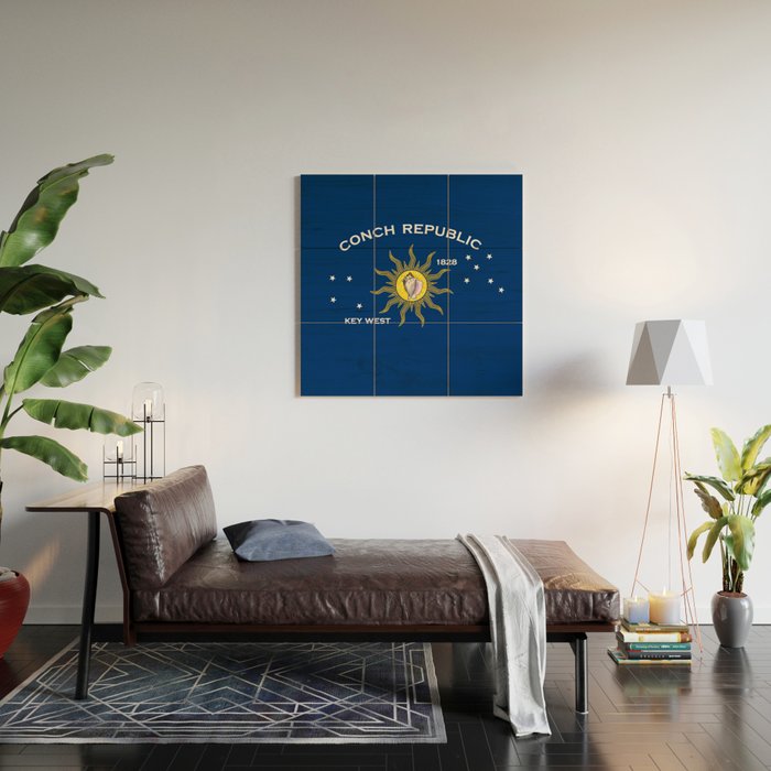 Conch Republic Flag Wood Wall Art Gallery Image 2