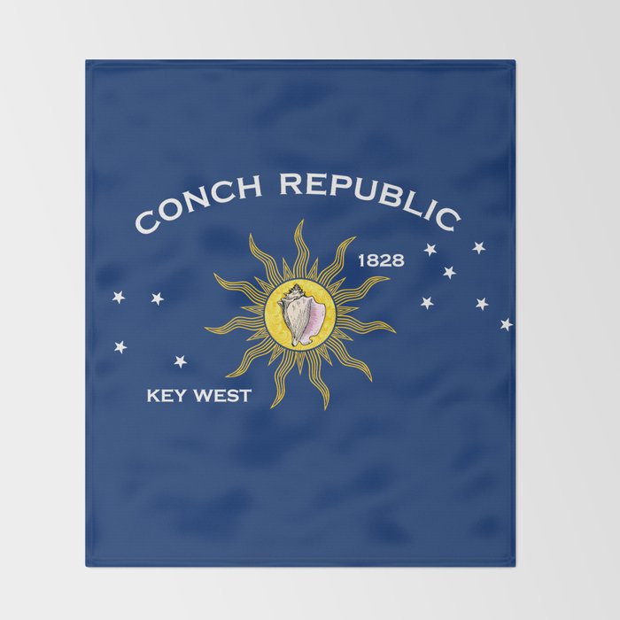 Conch Republic Flag Throw Blanket Gallery Image 2