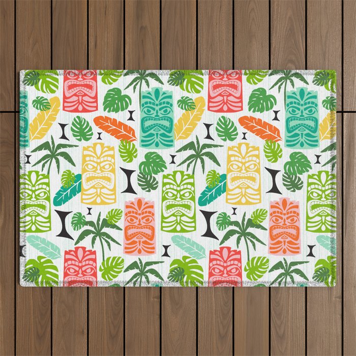 Tiki Time Multi Outdoor Rug
