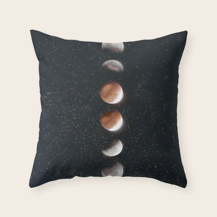 Phases of the Moon II Throw Pillow Gallery Image 6
