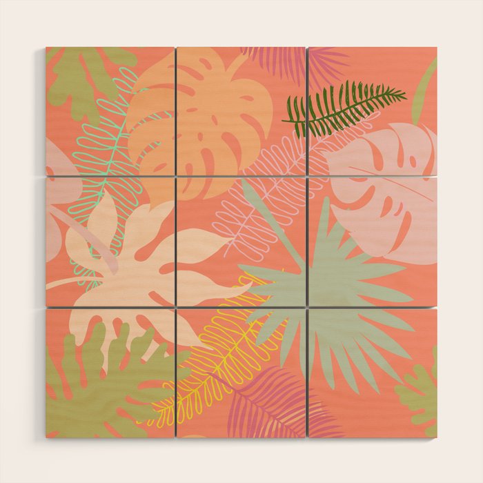 Melon Palms Wood Wall Art Gallery Image 1