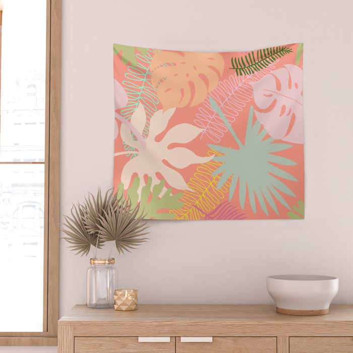 Melon Palms Wall Tapestry Gallery Image 2
