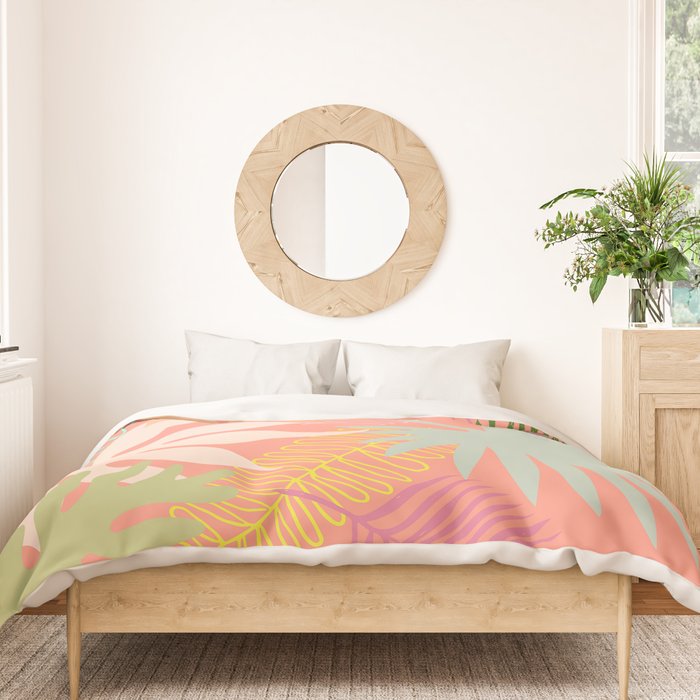Melon Palms Duvet Cover Gallery Image 3