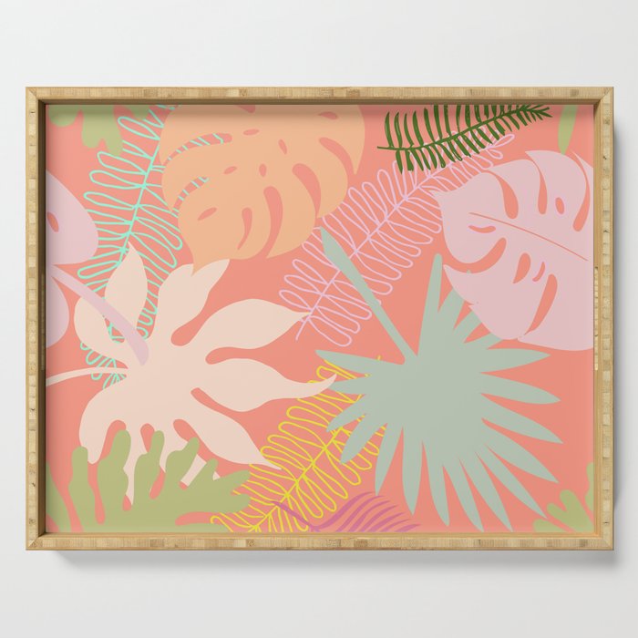 Melon Palms Serving Tray Gallery Image 1