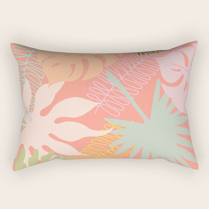 Melon Palms Rectangular Pillow Gallery Image 2