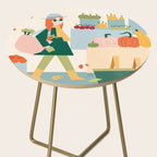 Girl at the farmers market Side Table Gallery Image 2