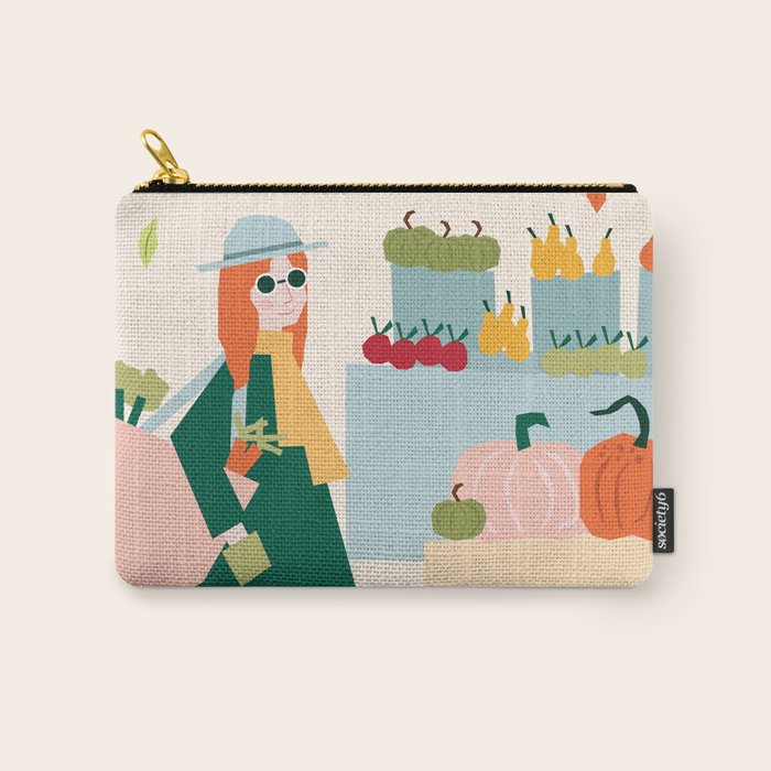 Girl at the farmers market Carry All Pouch Gallery Image 1